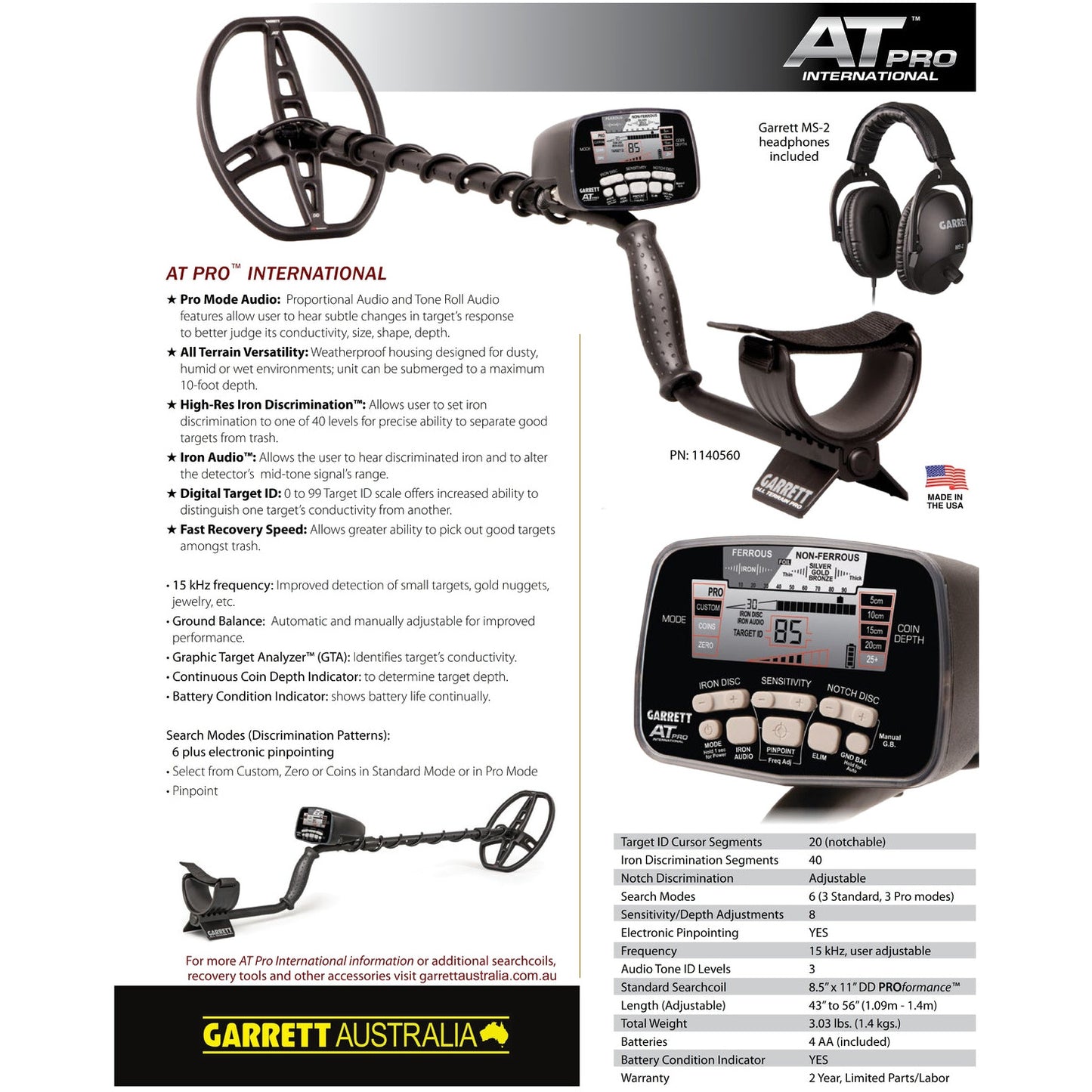 Garrett AT Pro International Metal Detector