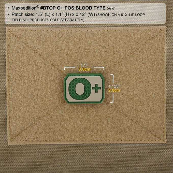 Maxpedition O+ Blood Type Morale Patch (Glow)