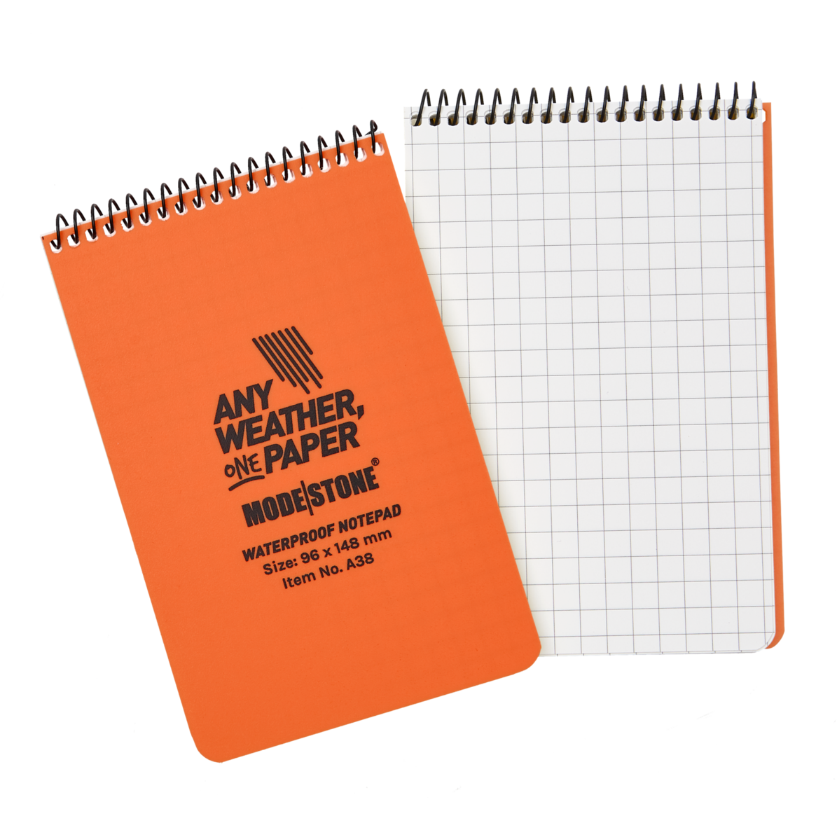Modestone A38 Top Spiral Notepad 96x146mm- 50 sheets - ORANGE
