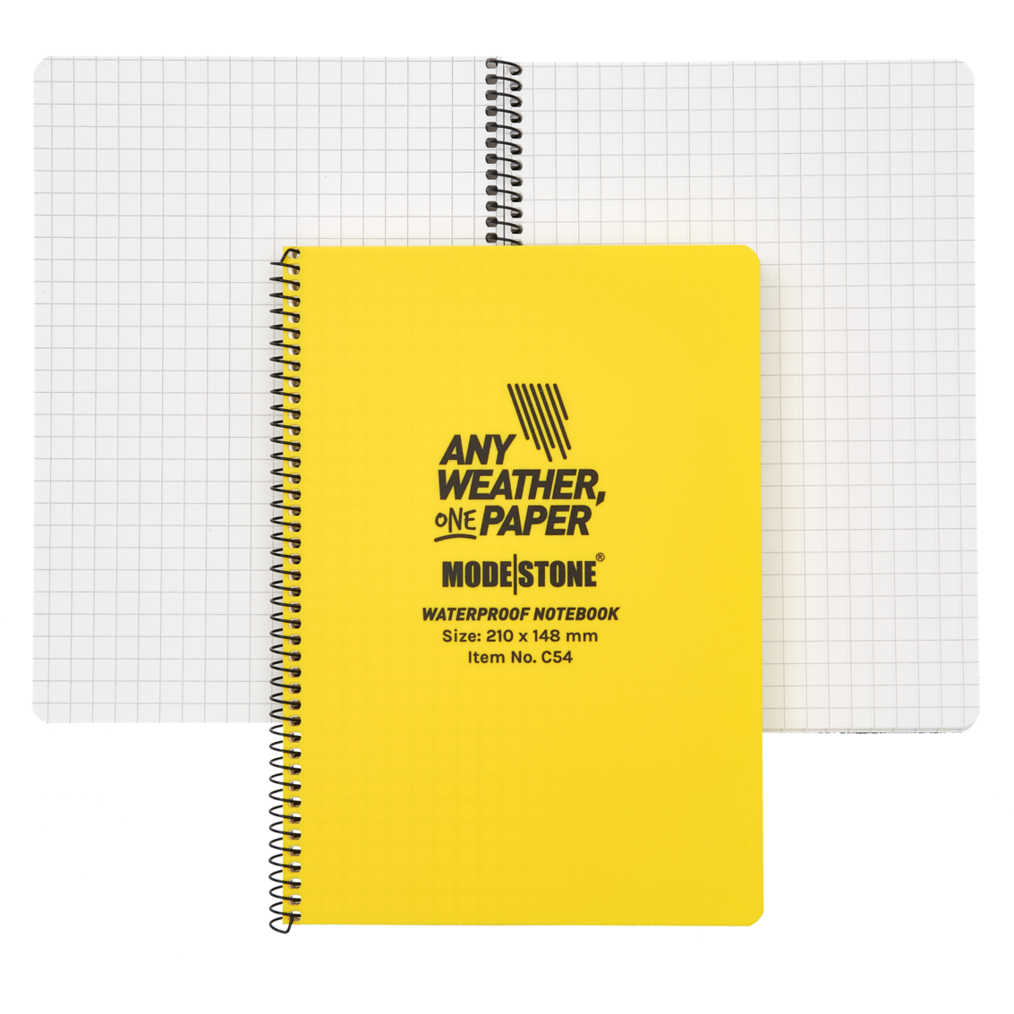 Modestone C54 Side Spiral Notepad A5 148x210mm - 50 sheets - YELLOW