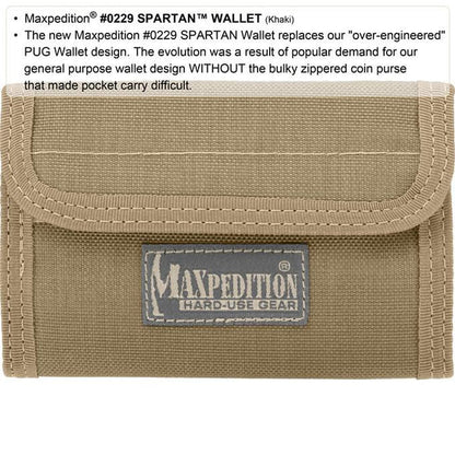 Maxpedition Spartan Wallet (Khaki)