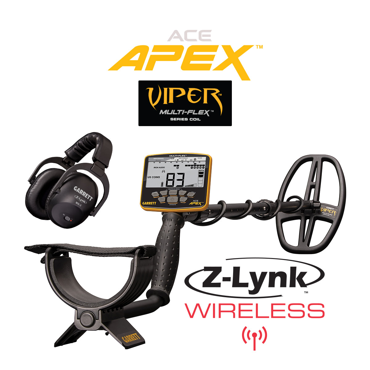 Garrett ACE APEX 6"x11" Coil Wireless Package