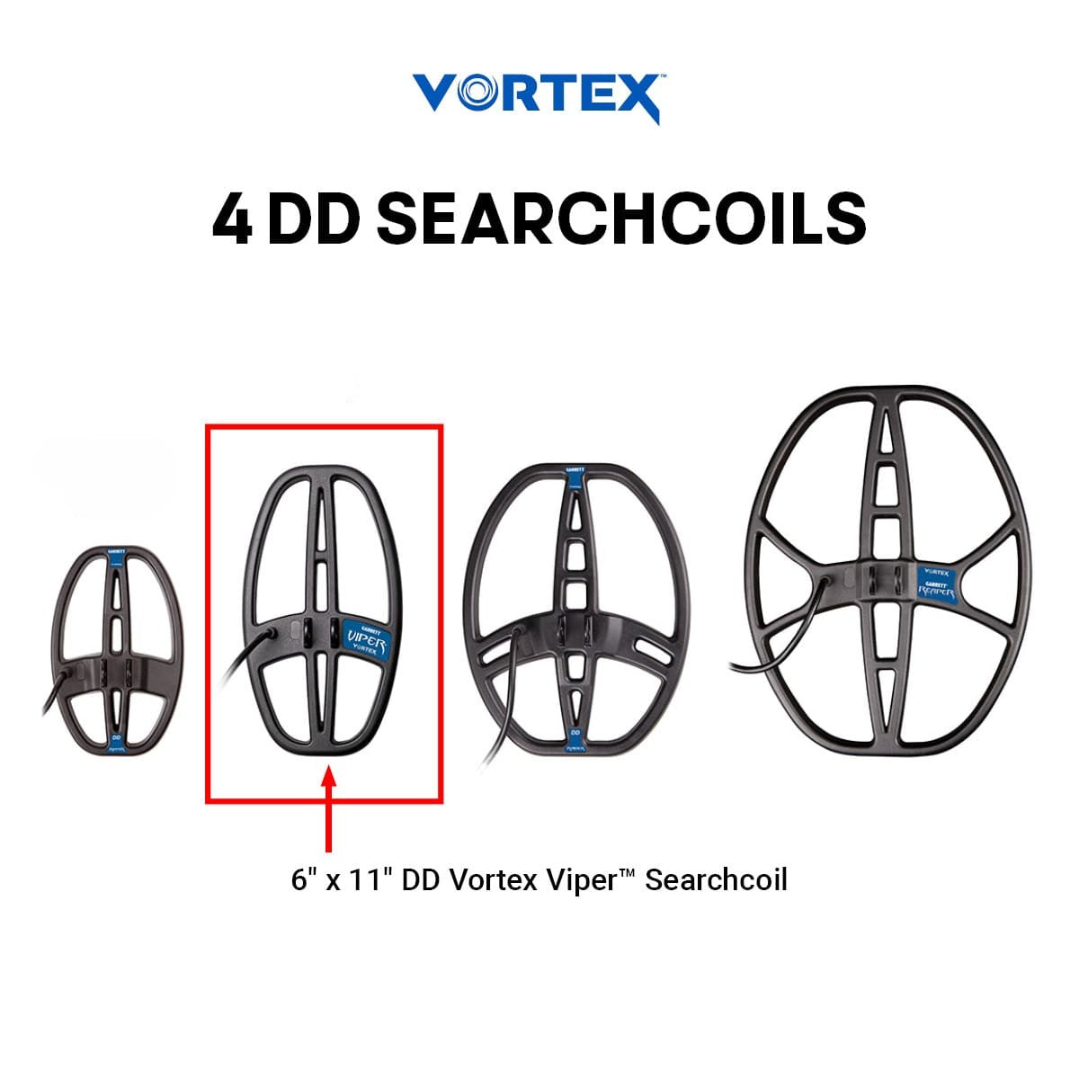 VORTEX 6"x 11" VIPER DD Searchcoil