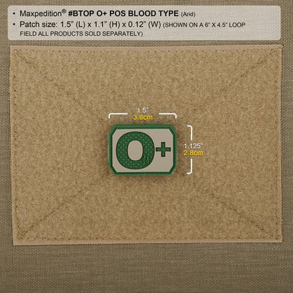 Maxpedition O+ Blood Type Morale Patch (Arid)