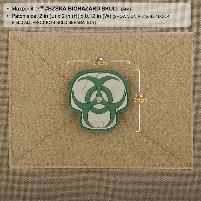 Maxpedition Biohazard Skull Morale Patch (Arid)