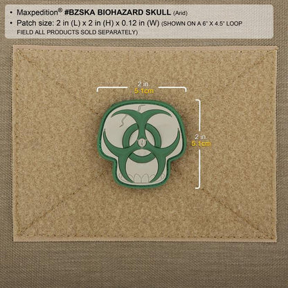 Maxpedition Biohazard Skull Morale Patch (Arid)
